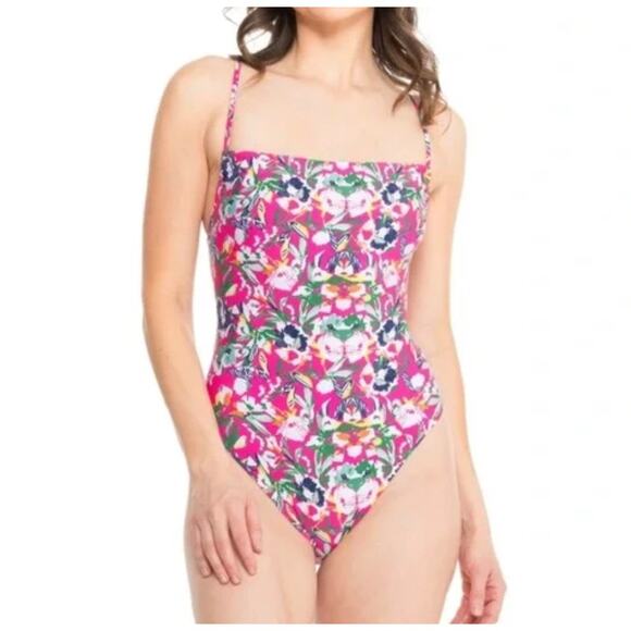 NWT Maaji Brittany Reversible One-Piece Swimsuit Floral Summer‎ Womens Medium - Picture 1 of 8